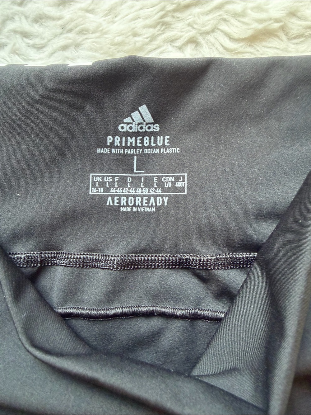 Adidas Primeblue Aeroready 7/8 Leggings High Waisted Black Size Large - Picture 4 of 8